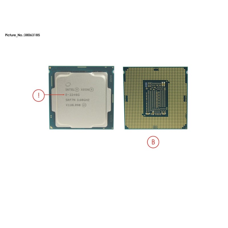 38063185 - CPU XEON E-2246G 3.6GHZ 80W