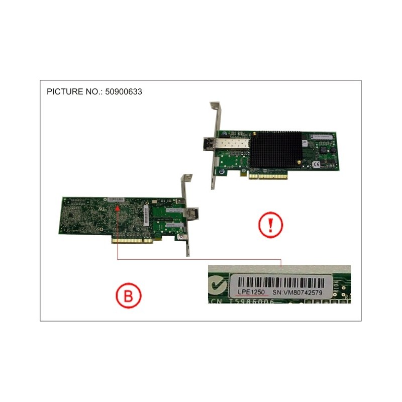 38008802 - FC CTRL 8GBIT.S LPE1250 MMF LC FH