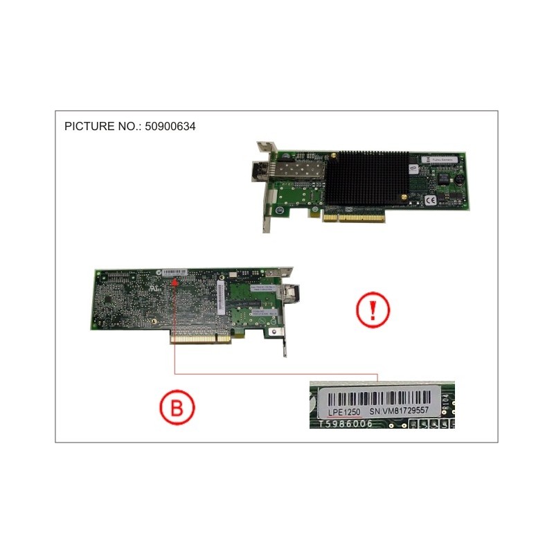 38008804 - FC CTRL 8GBIT.S LPE1250 MMF LC LP