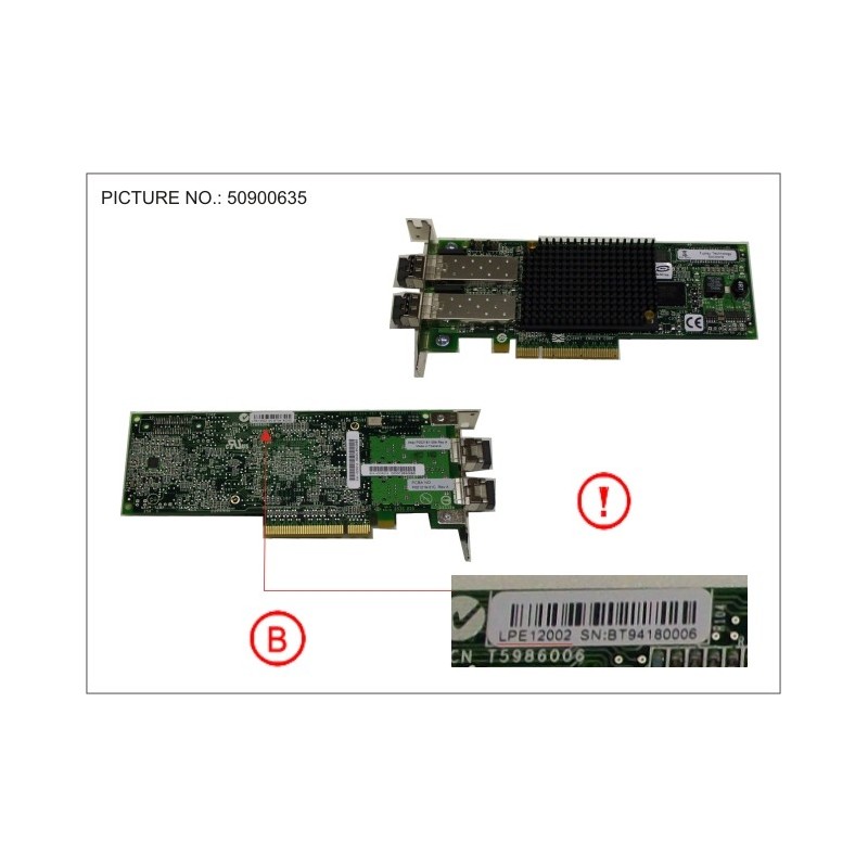 38008805 - FC CTRL 8GBIT.S LPE12002 MMF LC LP