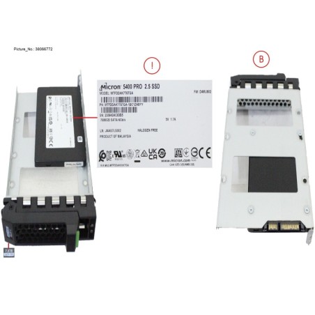38066772 - SSD SATA 6G RI 7.68TB IN LFF SLIM