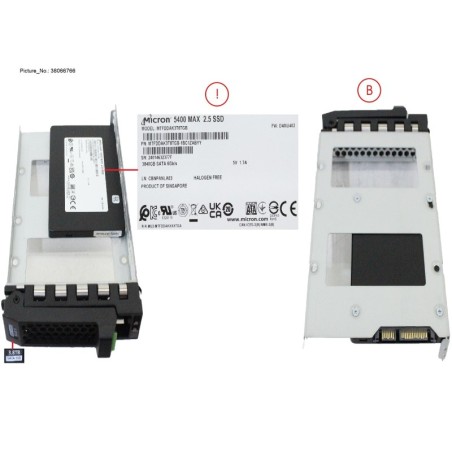 38066766 - SSD SATA 6G 3.84TB MU SFF IN LFF SLIM