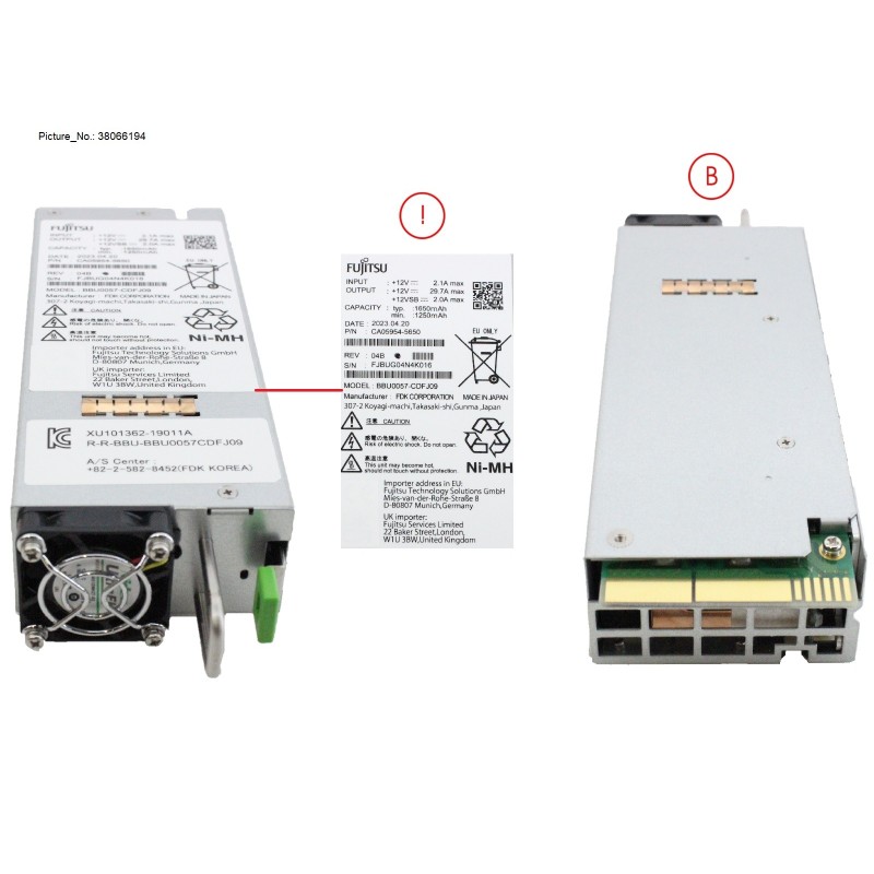 38066194 - GEN3 FUJITSU BATTERY UNIT