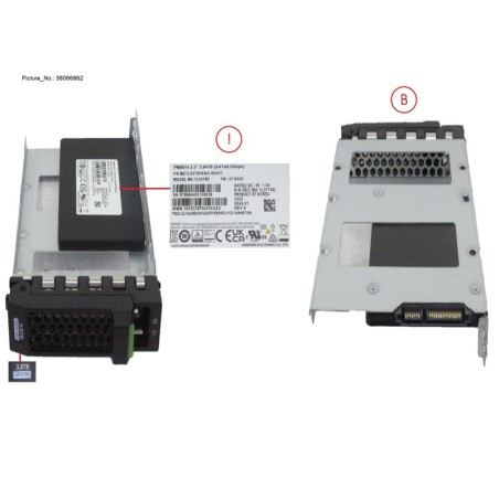 38066862 - SSD SATA 6G MU 3.84TB SED IN LFF SLIM