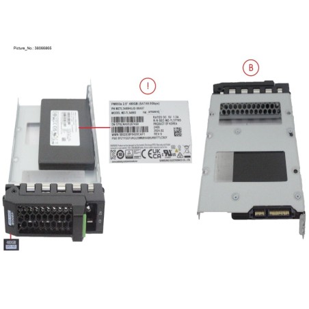 38066865 - SSD SATA 6G RI 480GB SED IN LFF SLIM