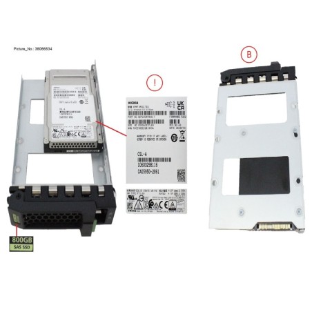 38066534 - SSD SAS 24G WI 800GB IN LFF SLIM