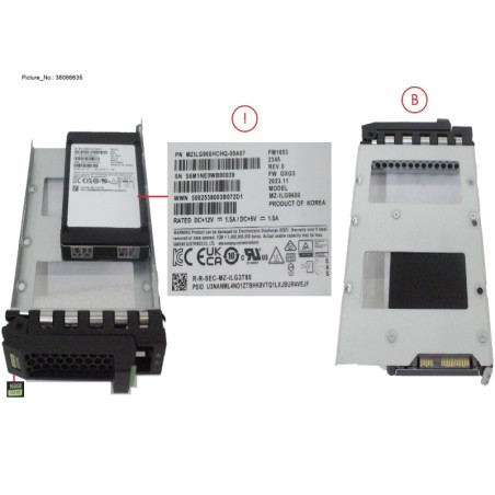 38066635 - SSD SAS 24G RI 960GB SED IN LFF SLIM