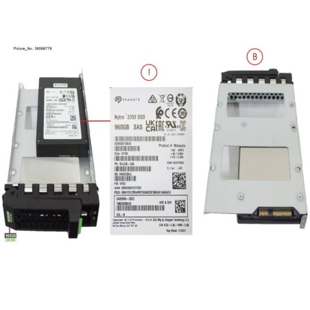 38066778 - SSD SAS 12G RI 960GB IN LFF SLIM