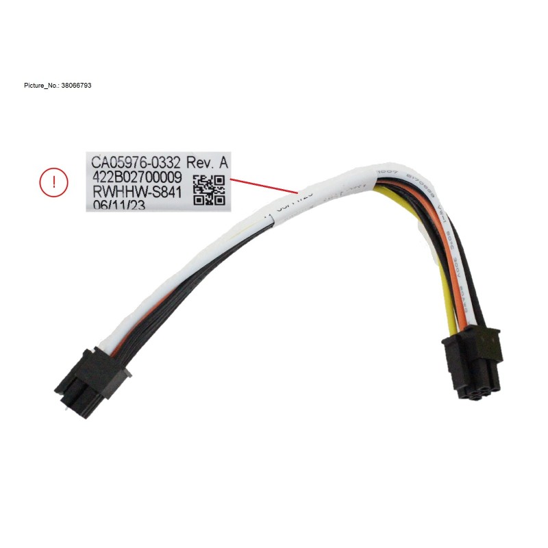 38066793 - POWER CABLE. MB TO RAID RISER