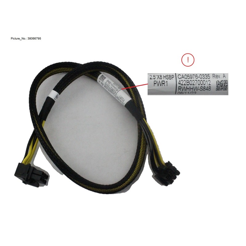 38066795 - POWER CABLE. MB TO 2.5X8 FHSBP