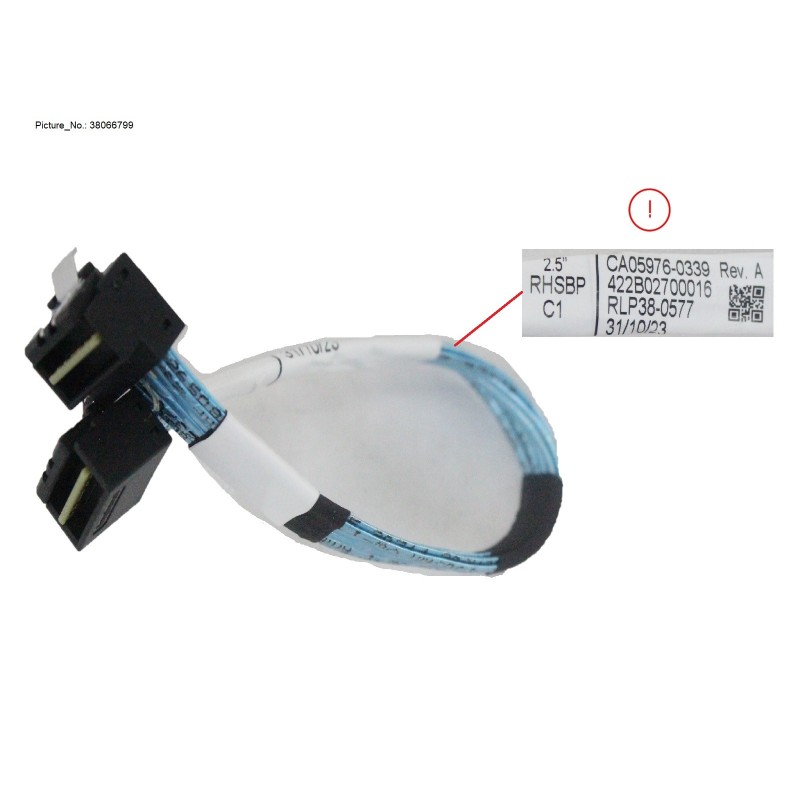 38066799 - SLIMLINE SAS CABLE. SAS EXP TO 2.5 RHSBP