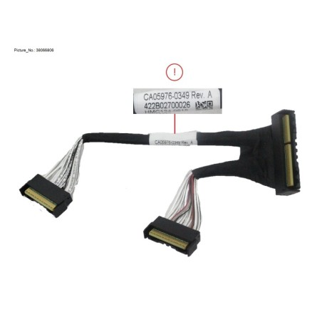 38066806 - MCIO CABLE. MB TO 2.5X3 RHSBP. 1 TO 2