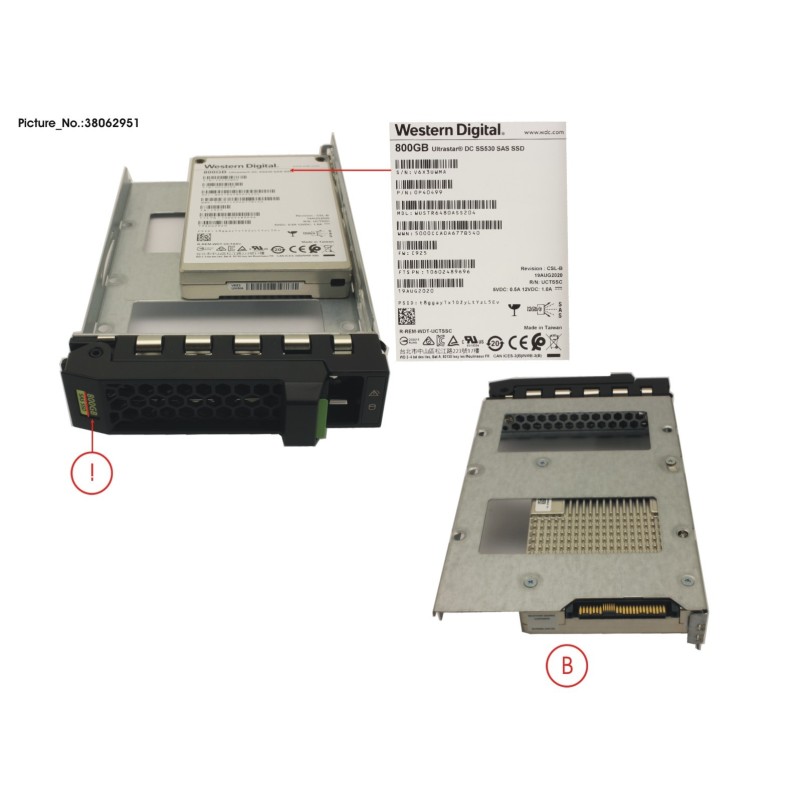 38062951 - SSD SAS 12G 800GB MIXED-USE 3.5  H-P EP