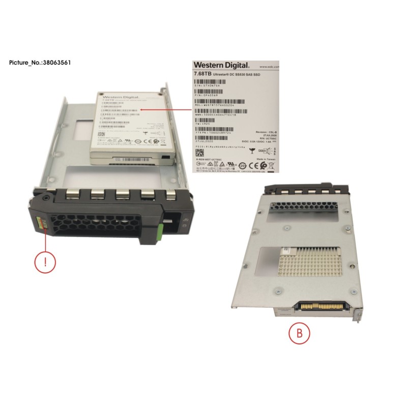 38063561 - SSD SAS 12G 7680GB RI SFF IN LFF NEXPDES