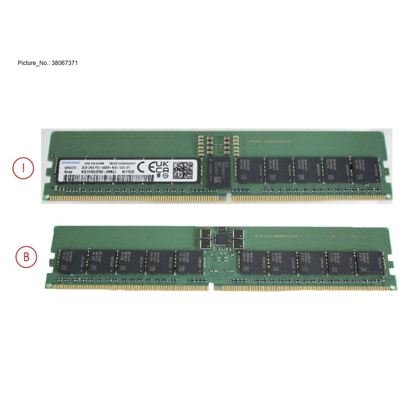 38067371 - 32GB (1X32GB) 2RX8 DDR5-5600 R ECC
