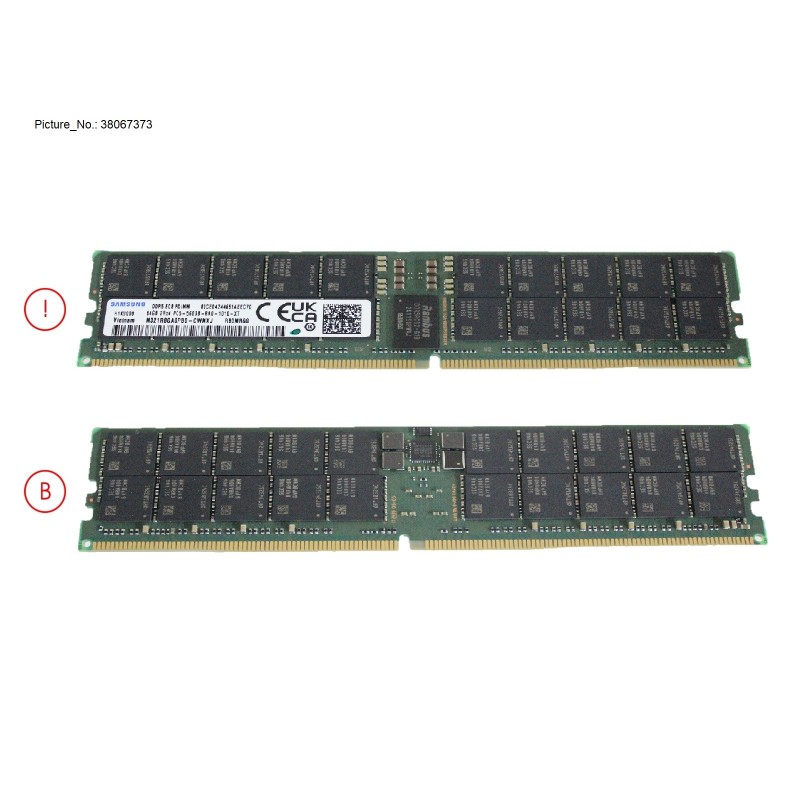 38067373 - 64GB (1X64GB) 2RX4 DDR5-5600 R ECC