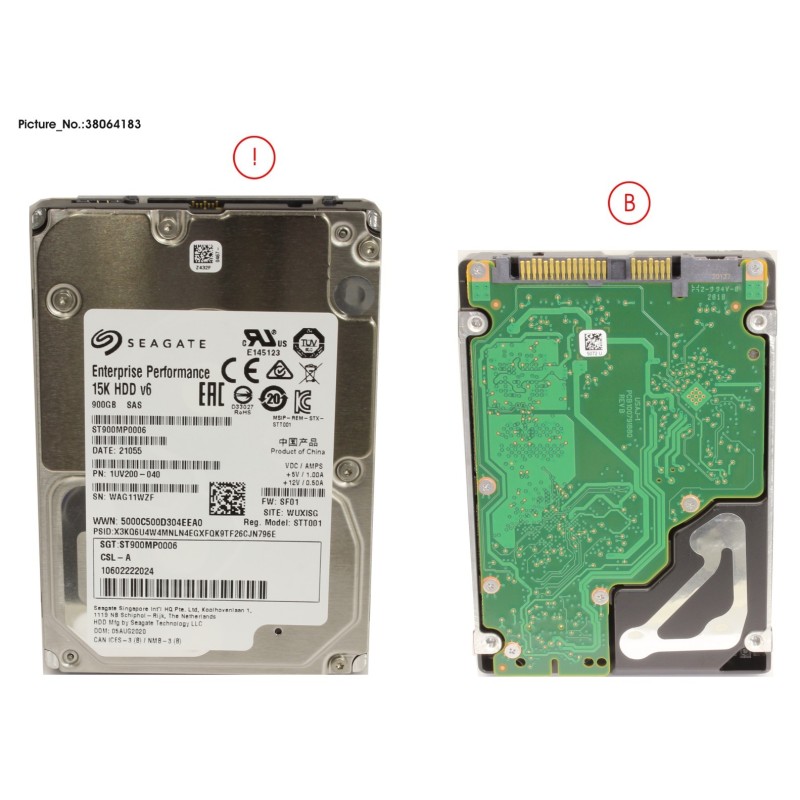 38064183 - HD SAS 12G 900GB 15K SFF HP EP