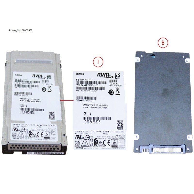 38066555 - SSD PCIE5 SFF MU 1.6TB