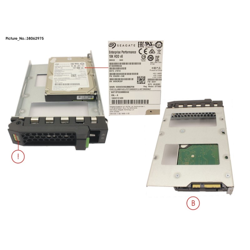 38062975 - HD SAS 12G 300GB 10K 512N HOT PL 3.5  EP