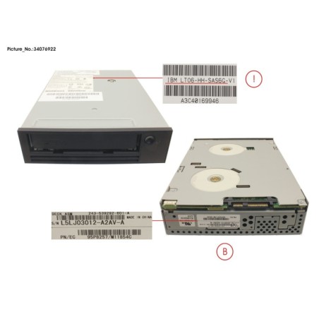 34076922 - LTO6HH ULTR 2.5TB 160MB.S SAS 6GB