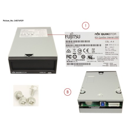 34076929 - RDX DRIVE USB3.0 3.5  INTERNAL