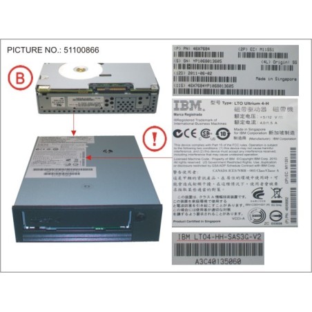 38018914 - TAPE KIT LTO4HH 800GB 120MB.S SAS V2