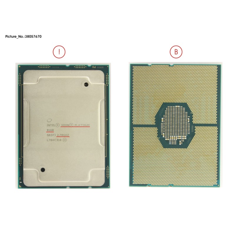 38057670 - CPU XEON PLATINUM 8168 2.7GHZ 205W
