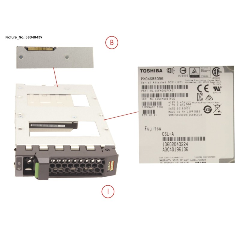 38048439 - SSD SAS 12G 960GB READ-INT. 3.5  H-P EP