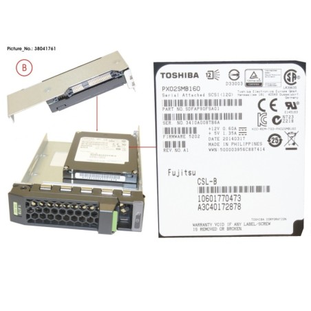 38041761 - SSD SAS 12G 1.6 TB MAIN 3.5  H-P EP
