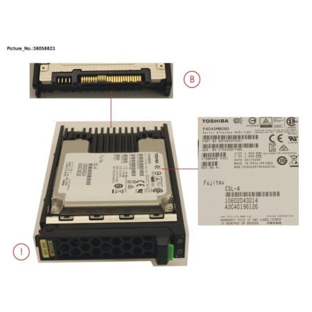 38058823 - SSD SAS 12G 800GB WRITE-INT. 2.5  H-P EP