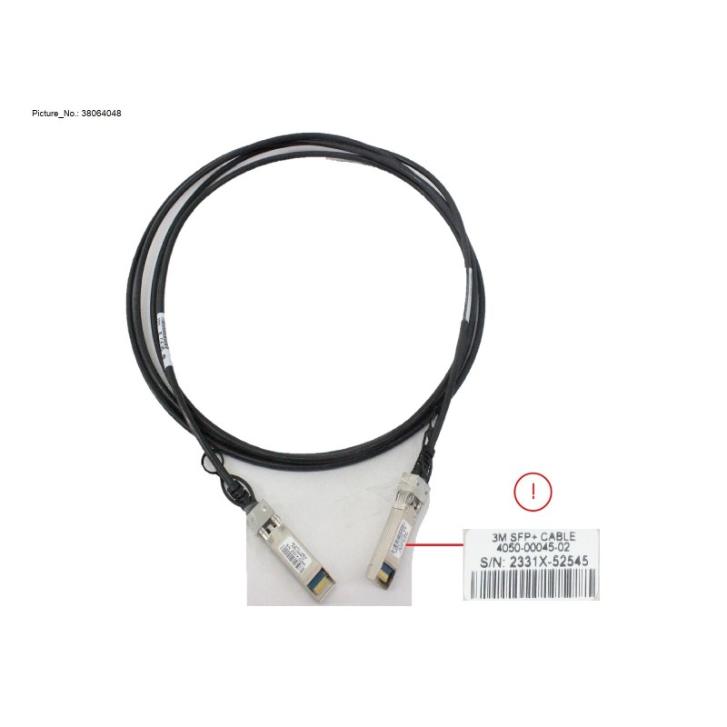 38064048 - 10G SFP+ DAC CABLE. PASV COPPER. 3M