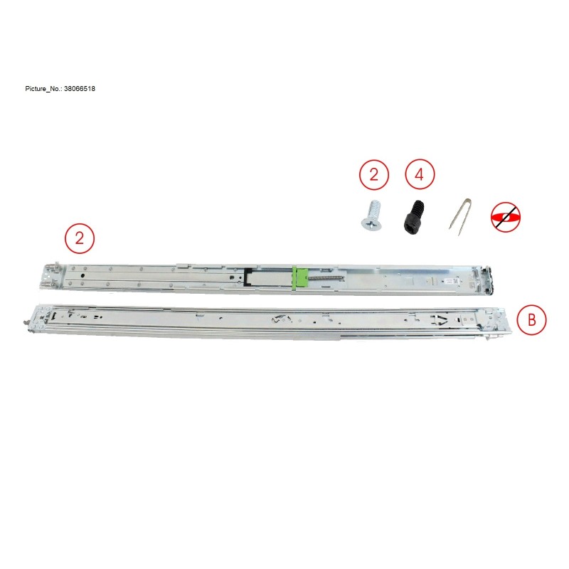 38066518 - RACK MOUNT KIT FOR SHORT DEPTH