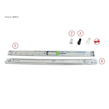 38066518 - RACK MOUNT KIT FOR SHORT DEPTH