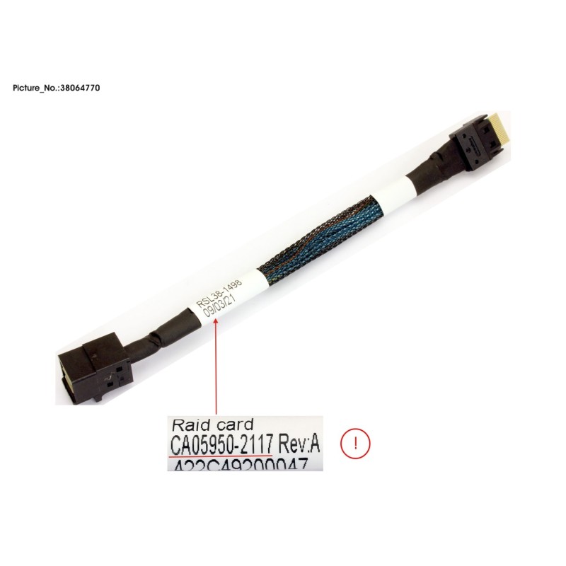 38064770 - DATA 8X.10X.12X 3.5 INT. RAID CABLE
