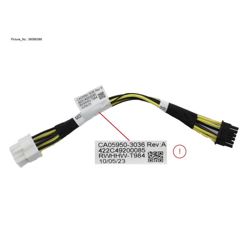 38066386 - GPGPU POWER CABLE 18 AWG 160MM 8PIN