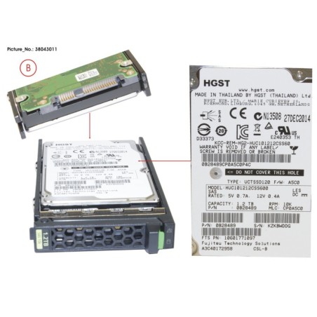 38043011 - HD SAS 6G 1.2TB 10K HOT PL 2.5  EP