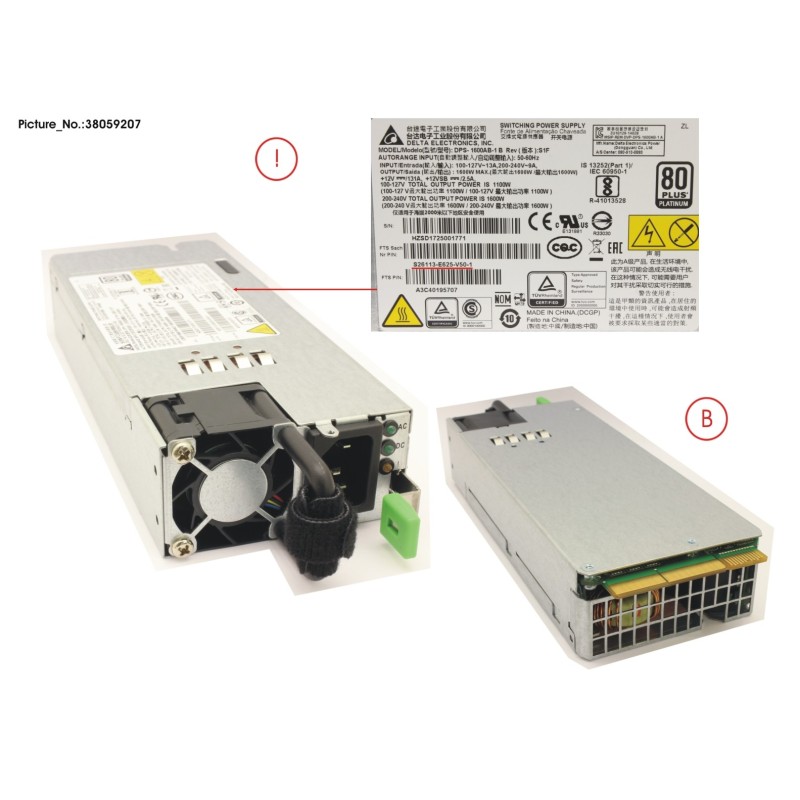 38059207 - RED.PSU 1600W.12V