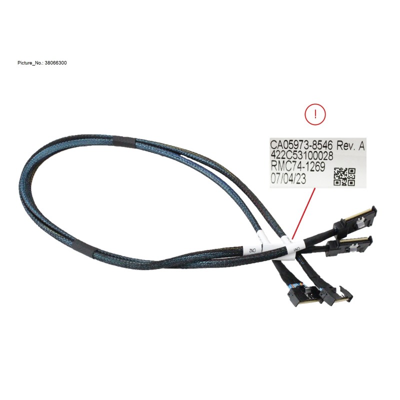 38066300 - RX4770M7 MB MCIO TO HSBP3 CN1.CN2 GEN5