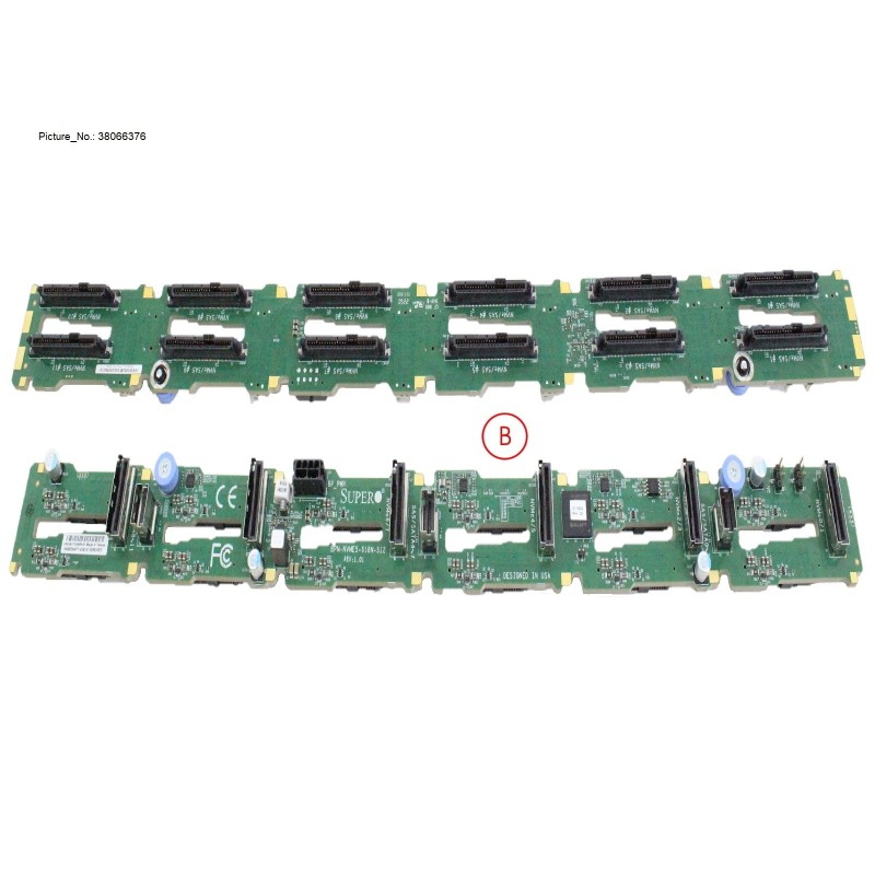 38066376 - 12-SLOT HYBRID HDD BACKPLANE