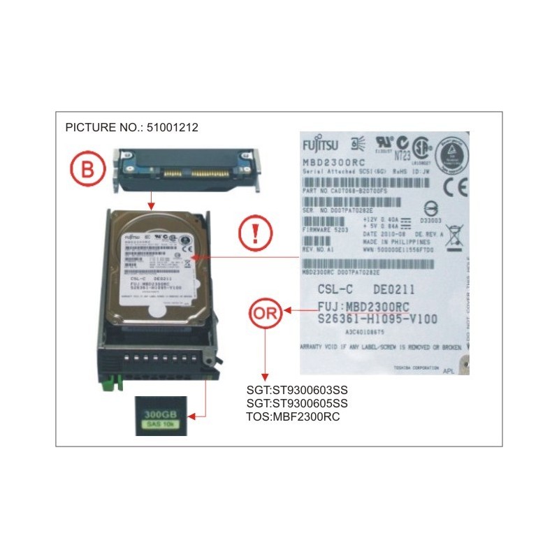 38010293 - HD SAS 3G 300GB 10K HOT PLUG 2.5  EP