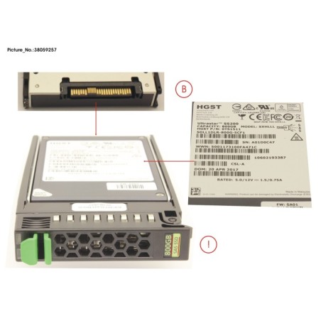 38059257 - SSD SAS 12G 800GB MIXED-USE 2.5  H-P EP