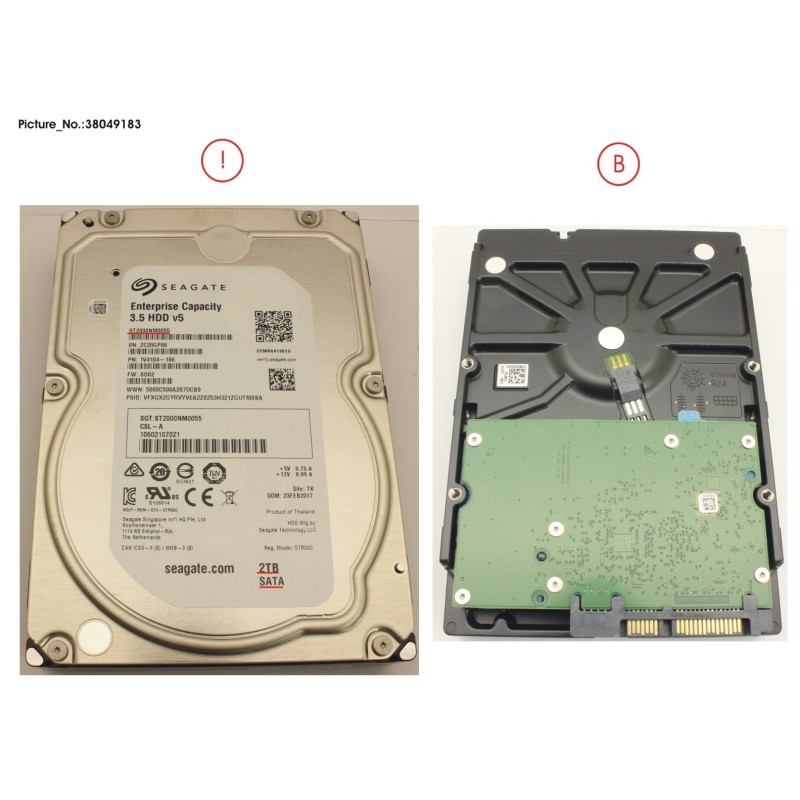 38049183 - HDD 2TB BC-SATA S3 LFF 7.2K 3.5