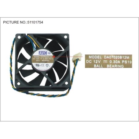 38018831 - FAN 12V.4100RPM.70X70X20