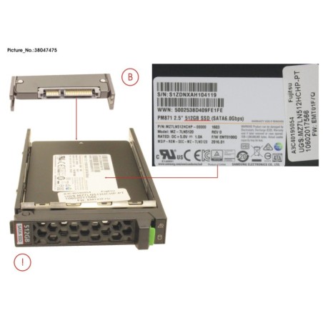 38047475 - SSD SATA 6G 512GB CLIENTEDITION 2.5  H-P