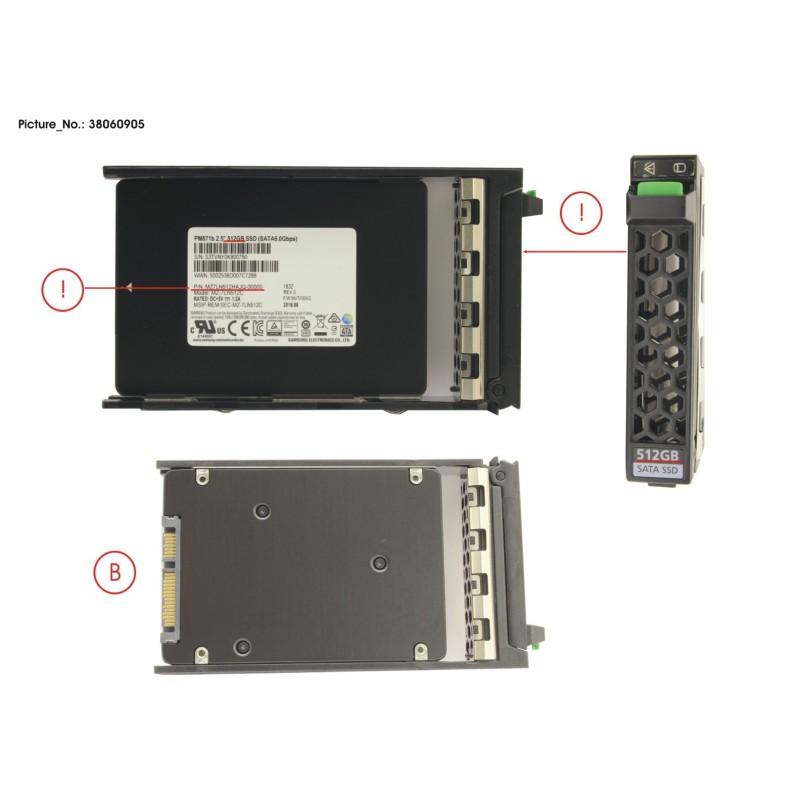 38060905 - SSD SATA 6G 512GB CLIENTEDITION 2.5  H-P
