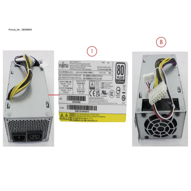 38066893 - PSU 280W STD. PLATINUM