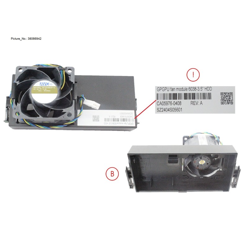 38066942 - GPGPU FAN MODULE 6038-3.5  HDD