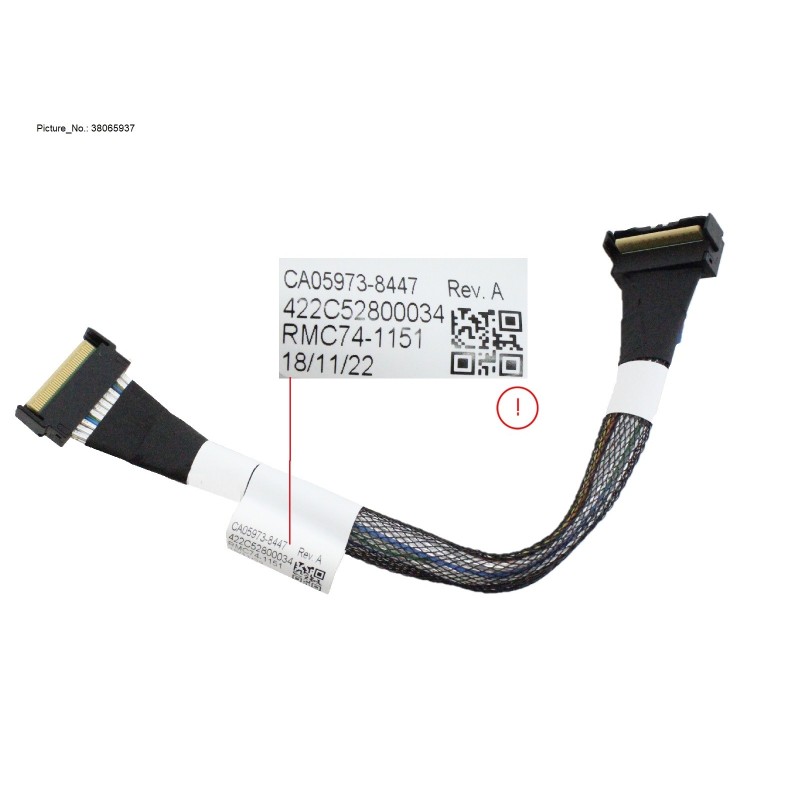 38065937 - PCIE G5 CABLE RETIMER BD TO RISER 4.2 SL