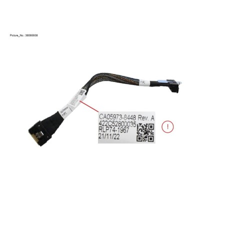 38065938 - PCIE G4 CABLE RETIMER BD TO RISER 4.2 SL