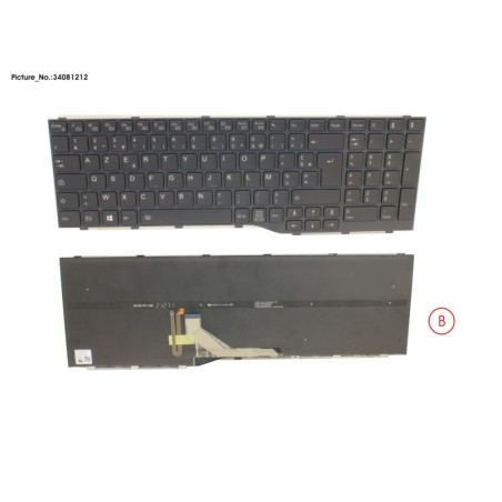 34081212 - KEYBOARD BLACK W. BL FRANCE